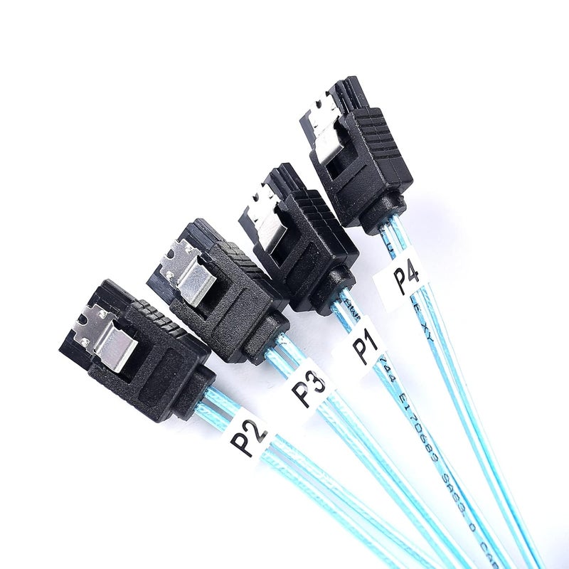 ADCAUDX 2Pack Mini SAS to SATA Cable: 1M SFF-8087 to SATA Forward Breakout Cable SFF-8087 Mini-SAS Controller to Hard Drive (3.3FT) - Image 5
